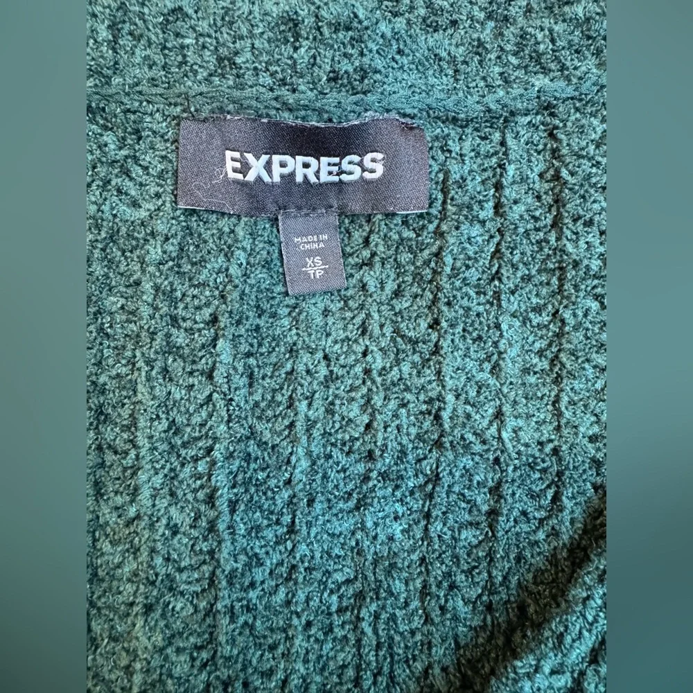 Express Green V-Neck Knit Sweater #293